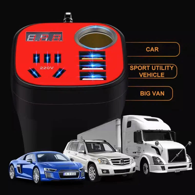 Avelena | Auto-montierter Becher Typ Wechselrichter Wandler QC Ladegerät