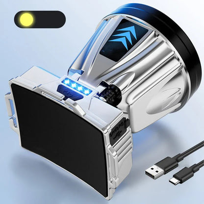 Avelena | Breitstrahlende LED-Stirnlampe mit Powerbank-Funktion und USB-Ladeanschluss