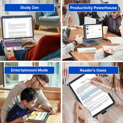 Avelena | Drahtloses Keyboard-Case für iPad - Rotierendes Design