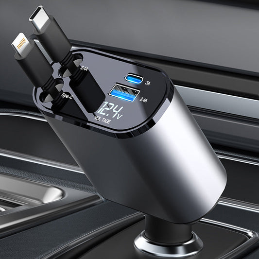 Avelena | Einziehbares Autoladegerät（Typ C, iPhone）
