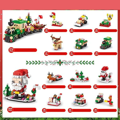 Avelena | Weihnachts-Adventskalender-Überraschungsbaustein-Set
