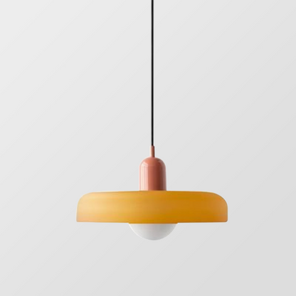 Avelena |  Pendelleuchte aus farbigem Glas | Elegante Hängeleuchte im Bauhaus-Stil | Designlampe für Wohnzimmer & Esszimmer