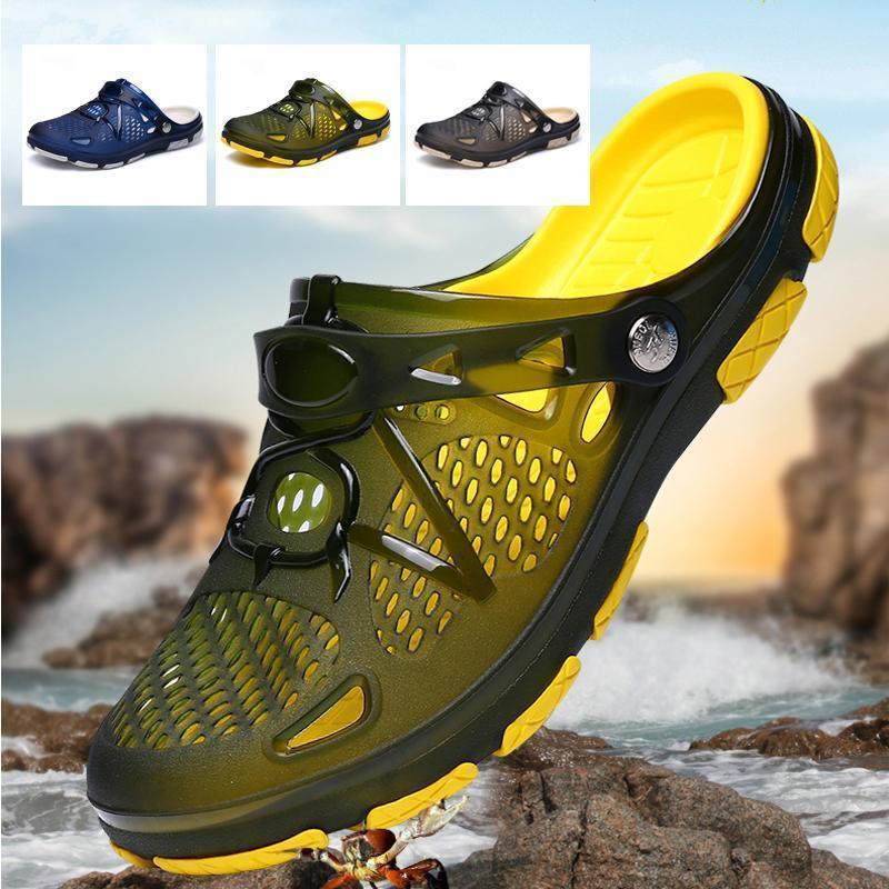 Avelena | Herren Strandsandalen Atmungsaktiv Mesh Strand Pantoffel