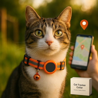 Avelena | Katzen GPS Tracker Halsband | Schnellverschluss, reflektierendes Design & strapazierfähig für Outdoor-Sicherheitsabenteuer