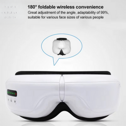 Avelena | beheizter Luftdruck-Augenmassagegerät mit Vibration, Bluetooth-Musik und Wärmekompresse