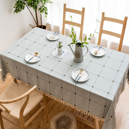 Avelena | Wasserdicht Ölbeständig Rechteckige Tischdecke Baumwolle Leinen Faltenresistente Tischdecke für Küche Esszimmer Buffet Party