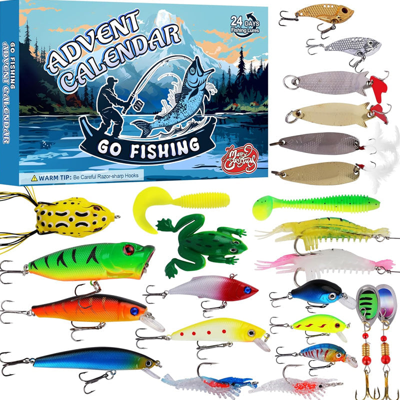 Avelena | Vorverkauf>>24 Tage Weihnachts Countdown Fisch Angelset