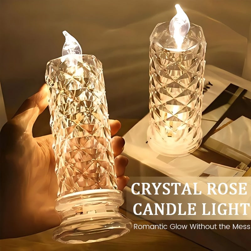 Avelena | Crystal Rose Kerzenhalter - Romantischer Charme ohne unordentlich zu sein