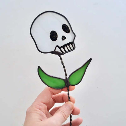 Avelena | Frühe Halloween Schädel Gefärbtes Glas Pflanze