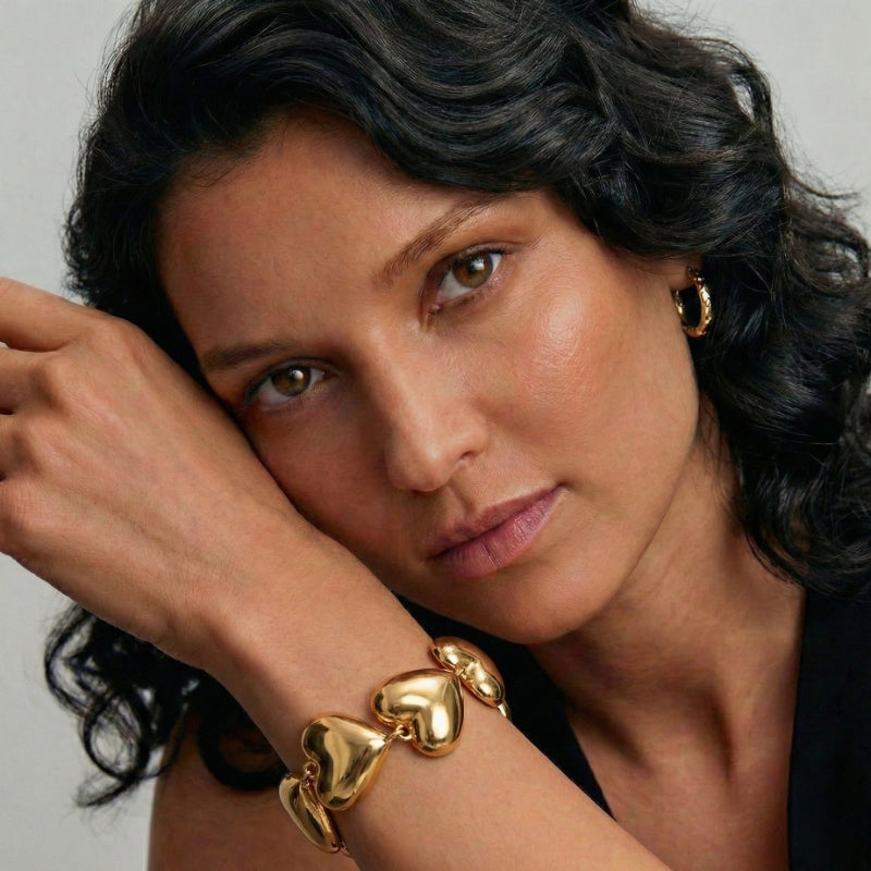 Damen Armband mit Herzgliedern | Shop Nory