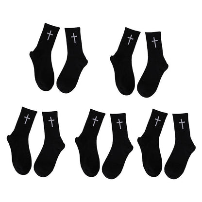 Avelena | Schwarze und weiße Kreuzsocken