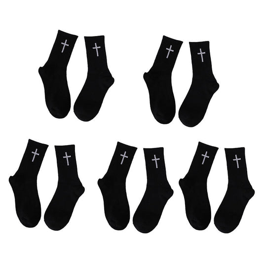 Avelena | Schwarze und weiße Kreuzsocken