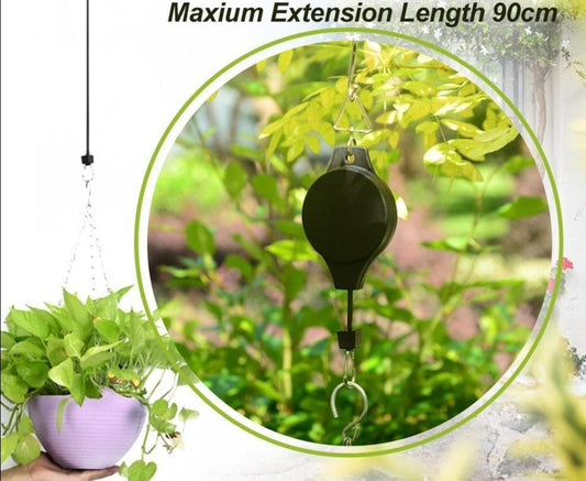 Avelena | Einziehbarer Haken für Gartenkörbe, Blumentöpfe, Vogelhäuser usw.