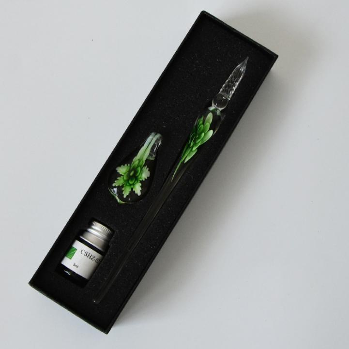 Avelena | Glas Kalligraphie Stift Set Mit Tinte Und Stifthalter