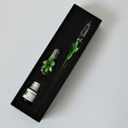 Avelena | Glas Kalligraphie Stift Set Mit Tinte Und Stifthalter