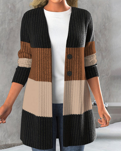 Avelena | Entspannte Jacke mit Farbblöcken