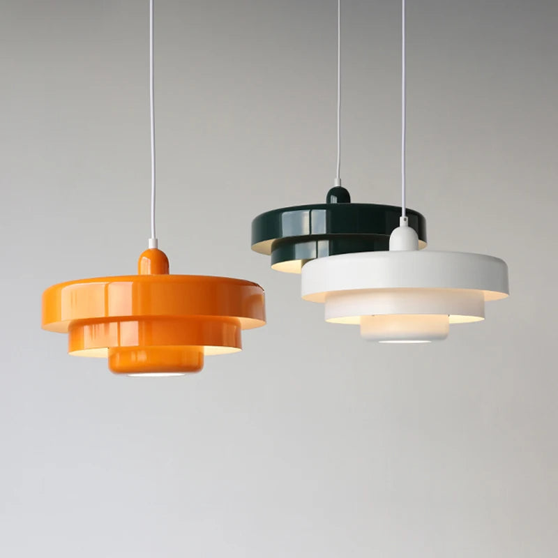 Avelena | Vintage Italienische Pendelleuchte – Elegante Orange & Grüne Hängeleuchte für Moderne Häuser