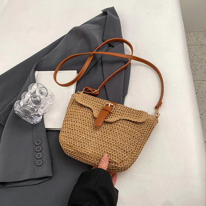 Avelena | Strawy® | Tasche aus gewebtem Stroh