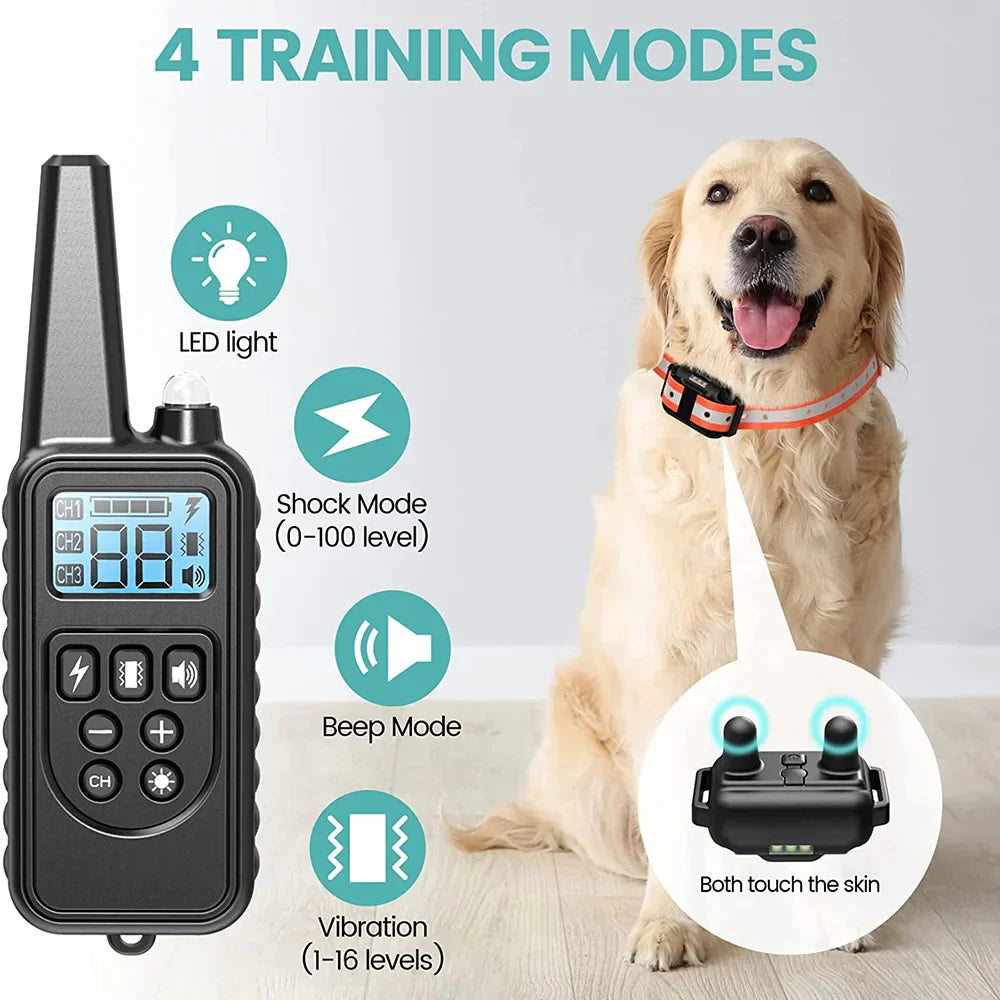 Avelena | 800M wiederaufladbares elektronisches Hundetraining-Halsband | wasserdicht, Fernbedienung & ideal für effektives Hundetraining