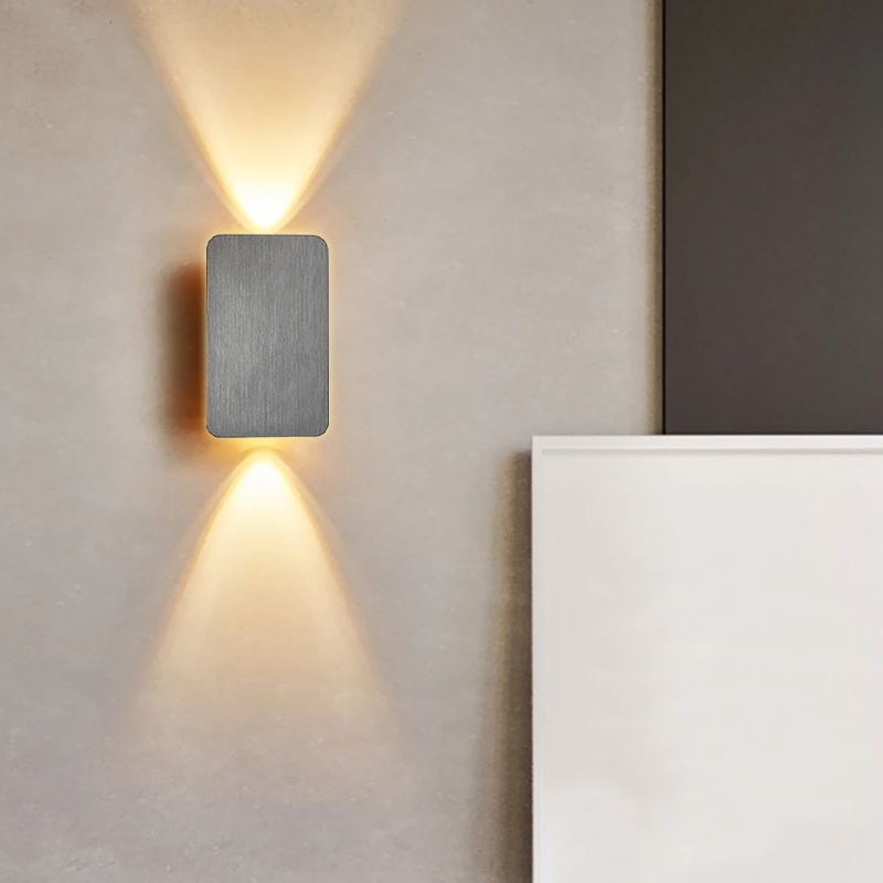 Avelena | Aria Moderne Quadrat Wandlampe – Auf- und Ablichtung für Schlafzimmer und Wohnzimmer
