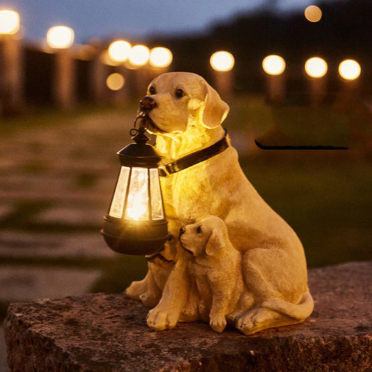 Avelena | Solar-LED Hundefigur für den Garten