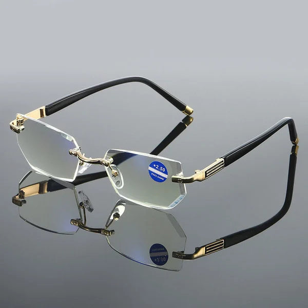 Avelena | 2024 neue hohe Härte Anti-Blau Licht Saphir Lesebrille Dual Focus Intelligente Lesebrille