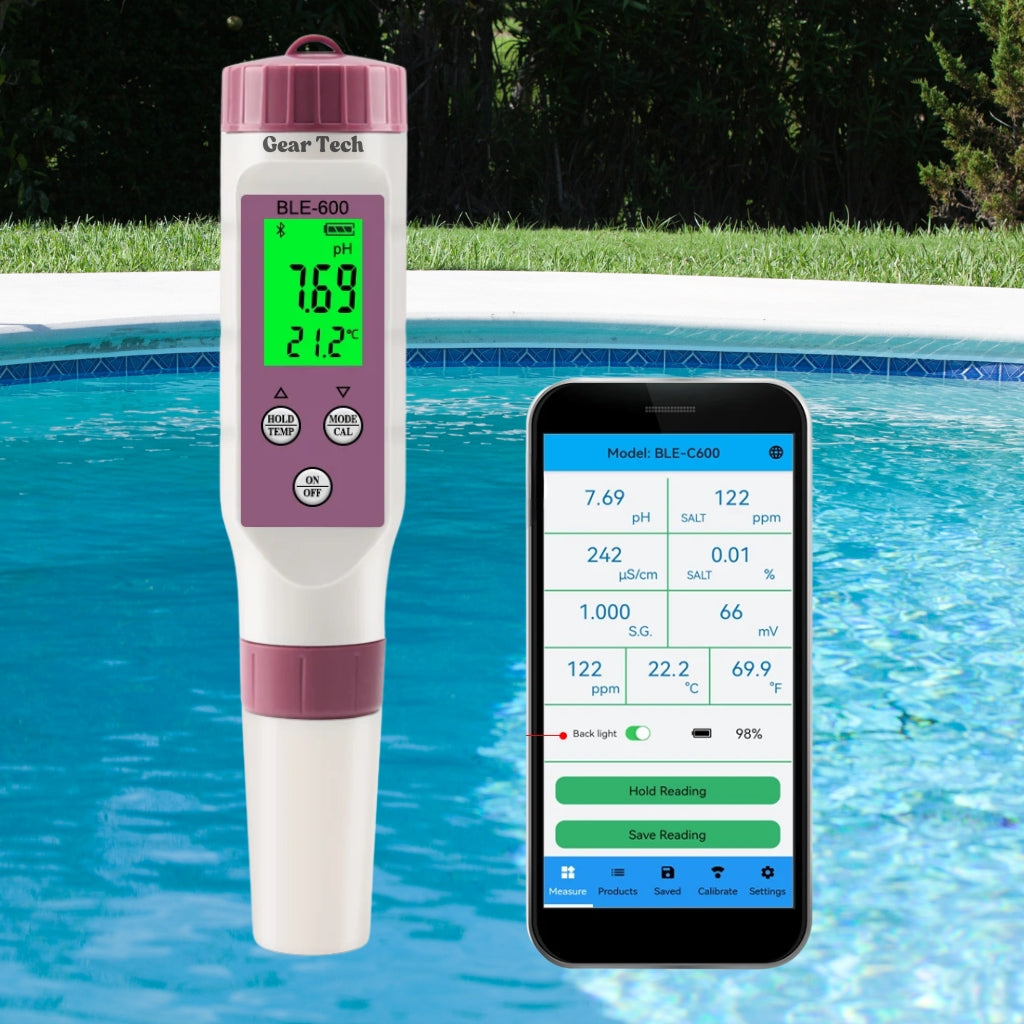 Avelena | Digitaler Pooltester – Messgerät für pH und Chlor zur einfachen pH-Messung im Poolwasser