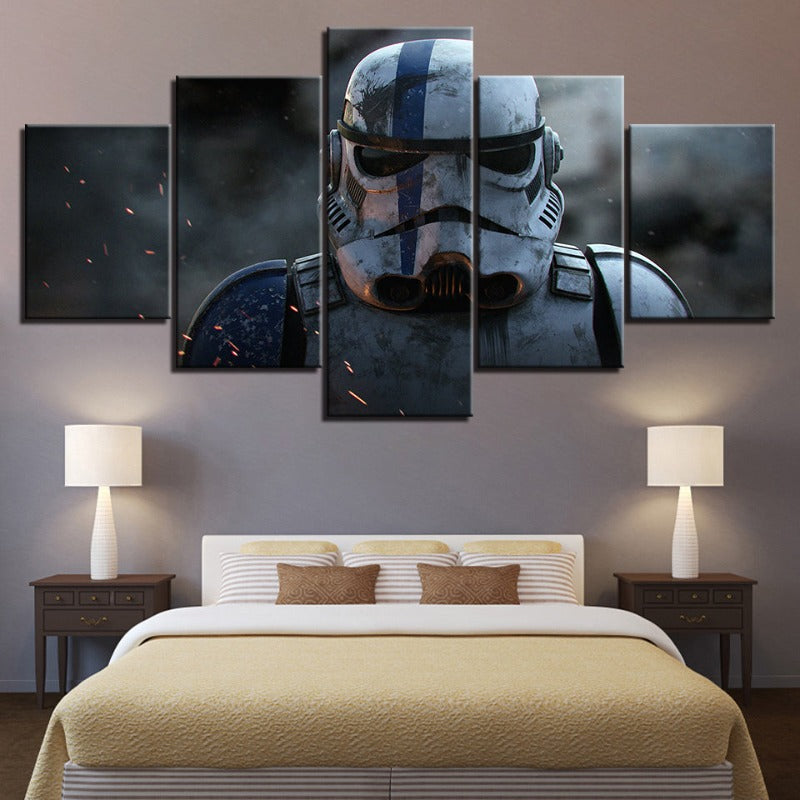 Avelena | Stormtrooper Star Wars - 5 Teile Canvas Wandkunst - Hochauflösender Druck