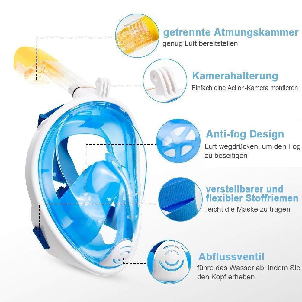Avelena | Vollgesichts-Schnorchelmaske günstig für Beginner & Jugendliche