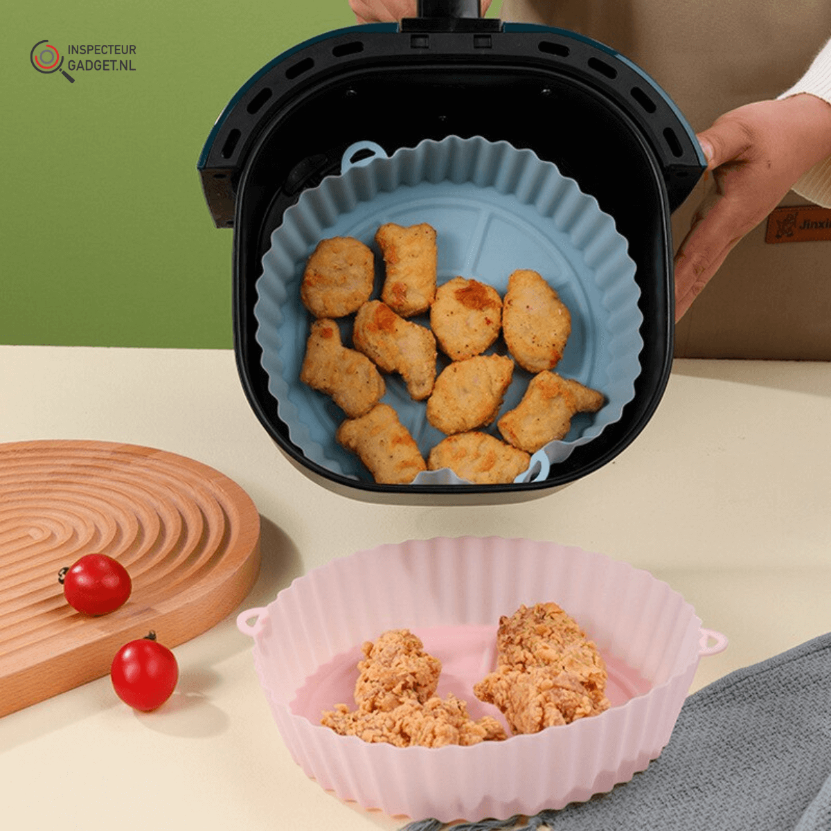 Avelena | Silikon Airfryer-Korb Wiederverwendbar