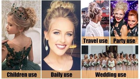 Avelena | Haar Dutt Gummi | Messy Bun Erweiterung | Natürliches Aussehen | 74 Farben