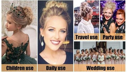 Avelena | Haar Dutt Gummi | Messy Bun Erweiterung | Natürliches Aussehen | 74 Farben