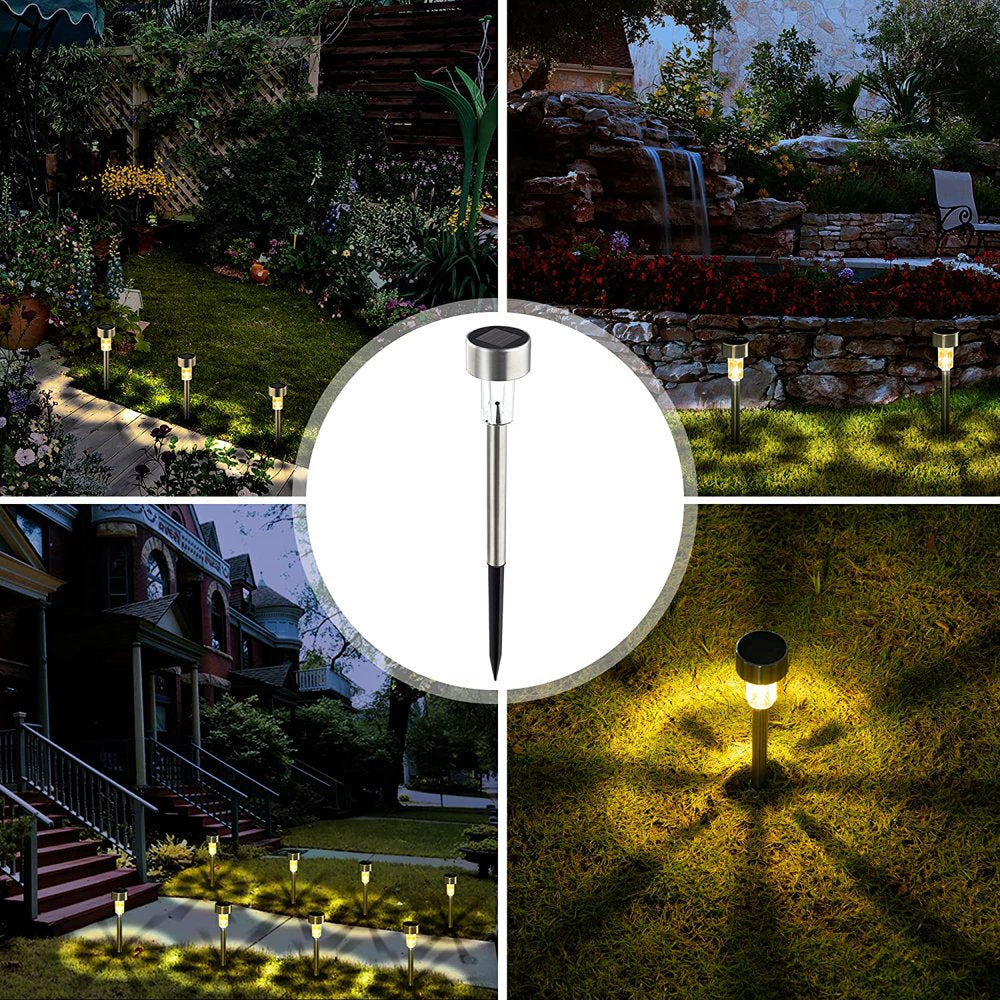 Avelena | Edelstahl Außen-Solarlichter Für Den Gehweg - Wasserdicht, Led Landschaftsbeleuchtung Solarbetriebene Lichter Solar Gartenlichter Für Gehwege Patio Garten