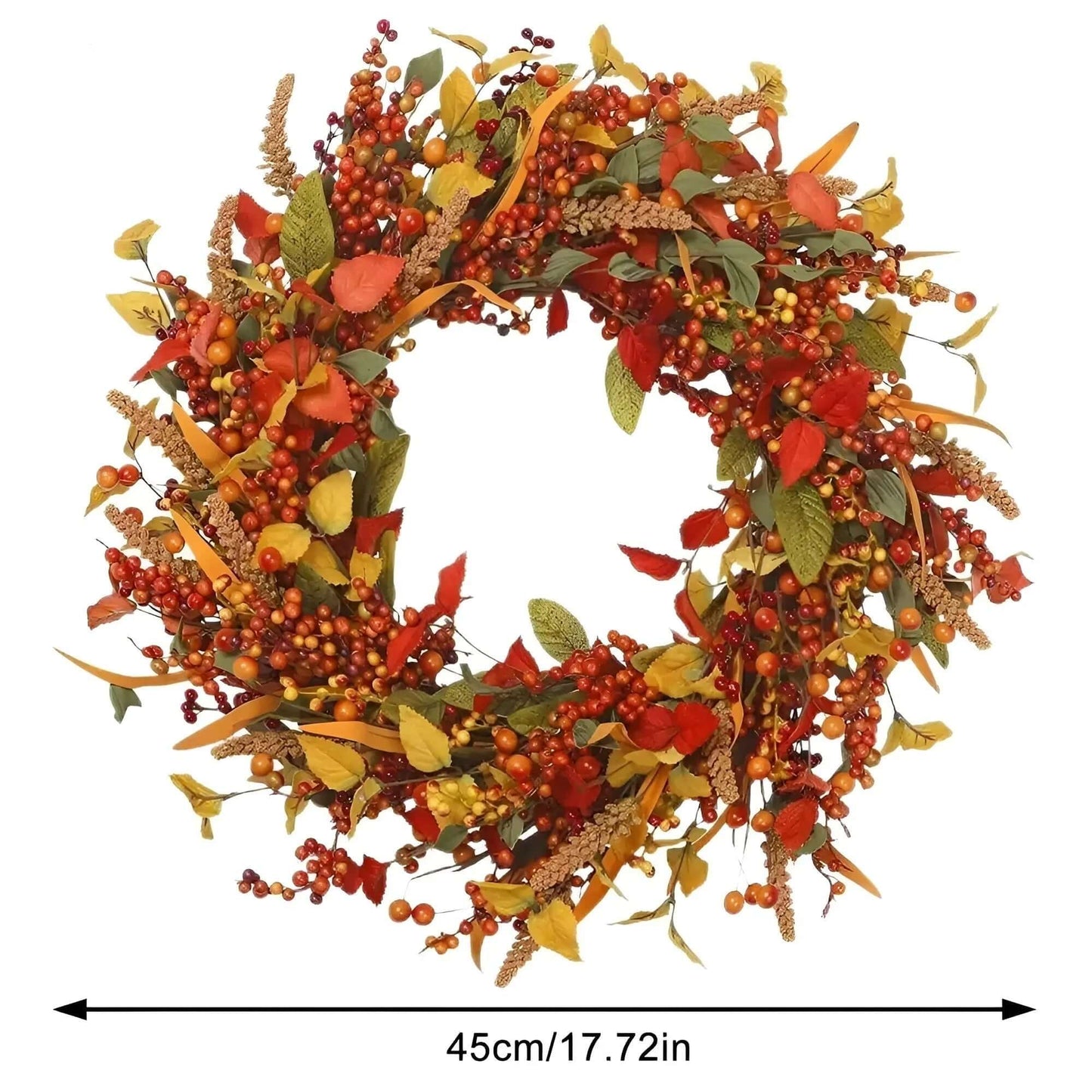 Avelena | Herbstlicher Türkranz mit Blättern, 35-45cm