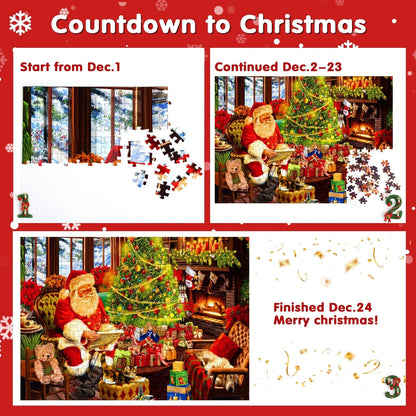 Avelena | Puzzleadvent 24 Puzzleteile Adventskalender Kalender - Zufälliges Design
