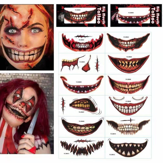 Avelena | Temporäre Tattoos Halloween | Tag der Toten Motiv | Wasserdicht & Hautfreundlich