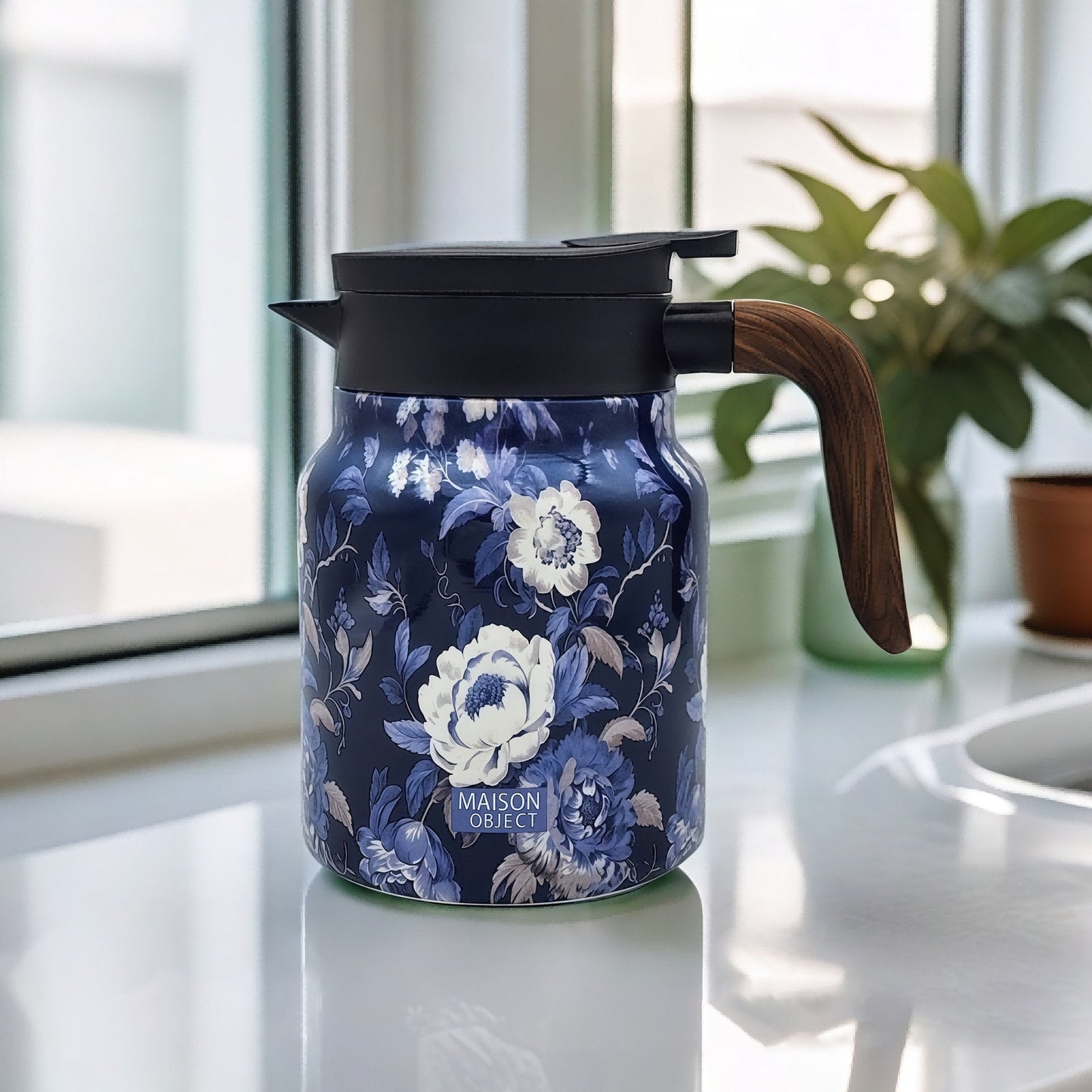 Avelena | Vintage Floral Pattern Tee-Thermoskanne – Eingebauter Infuser