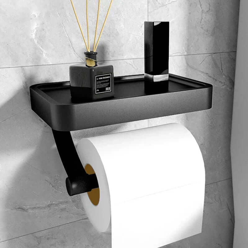 Avelena | Edelstahl Toilettenpapierhalter mit Ablage
