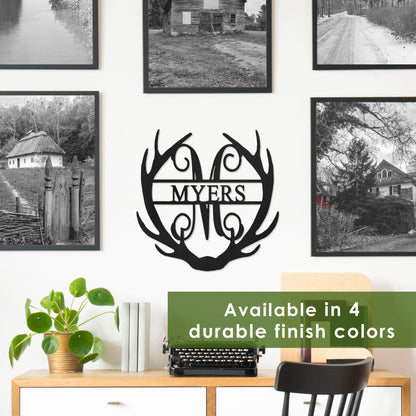 Avelena | Decor Steals Gevir Monogram mit Namen Anpassbares Metall Namensschild Für Zuhause Gevir