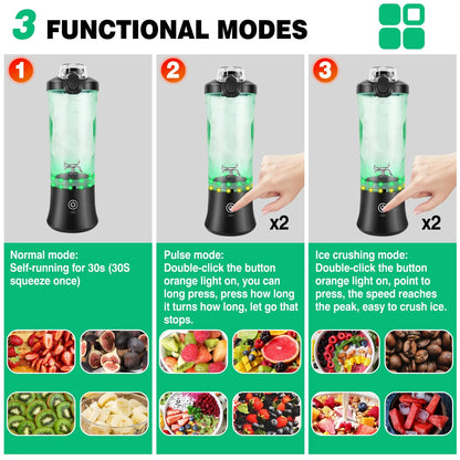 Avelena | 2 in 1 Tragbarer Mixer Elektrischer Entsafter und Smoothie-Mixer Mini Mixer
