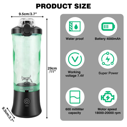 Avelena | 2 in 1 Tragbarer Mixer Elektrischer Entsafter und Smoothie-Mixer Mini Mixer