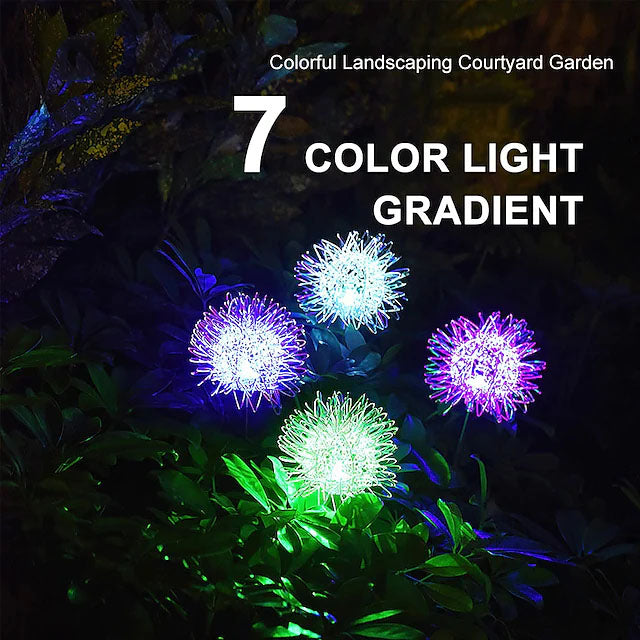 Avelena | 2-Pack: Outdoor Solar Löwenzahn Rasenlichter