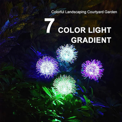 Avelena | 2-Pack: Outdoor Solar Löwenzahn Rasenlichter