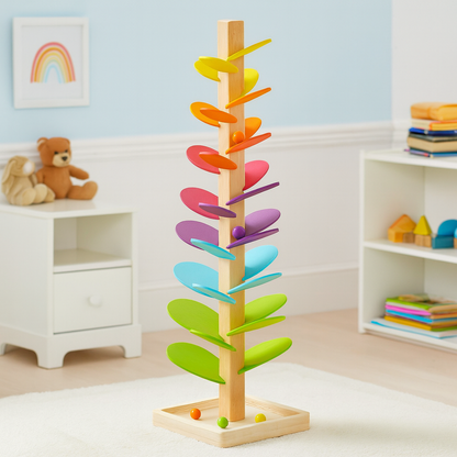 Avelena | Wooden Rainbow Marble Run Tower