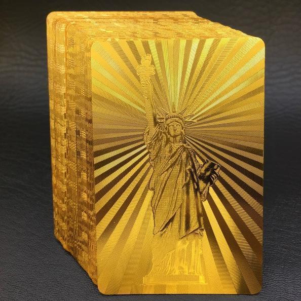 Avelena | Luxus 24K Goldfolie Poker Spielkarten
