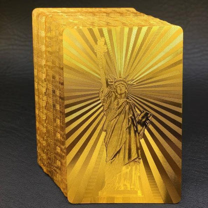 Avelena | Luxus 24K Goldfolie Poker Spielkarten