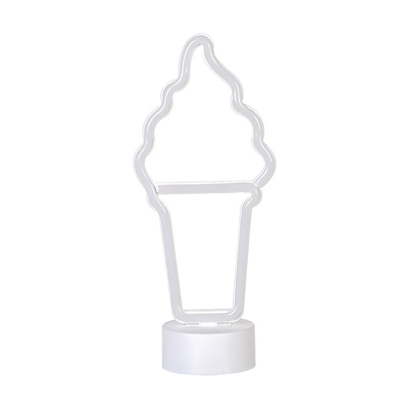 Avelena | Nordic Led Nachttischlampe Weiß Geometrie Nachtkommode Beleuchtung mit Kunststoffschirm