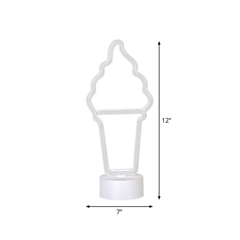 Avelena | Nordic Led Nachttischlampe Weiß Geometrie Nachtkommode Beleuchtung mit Kunststoffschirm