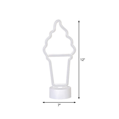 Avelena | Nordic Led Nachttischlampe Weiß Geometrie Nachtkommode Beleuchtung mit Kunststoffschirm