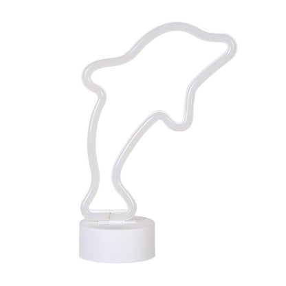 Avelena | Nordic Led Nachttischlampe Weiß Geometrie Nachtkommode Beleuchtung mit Kunststoffschirm